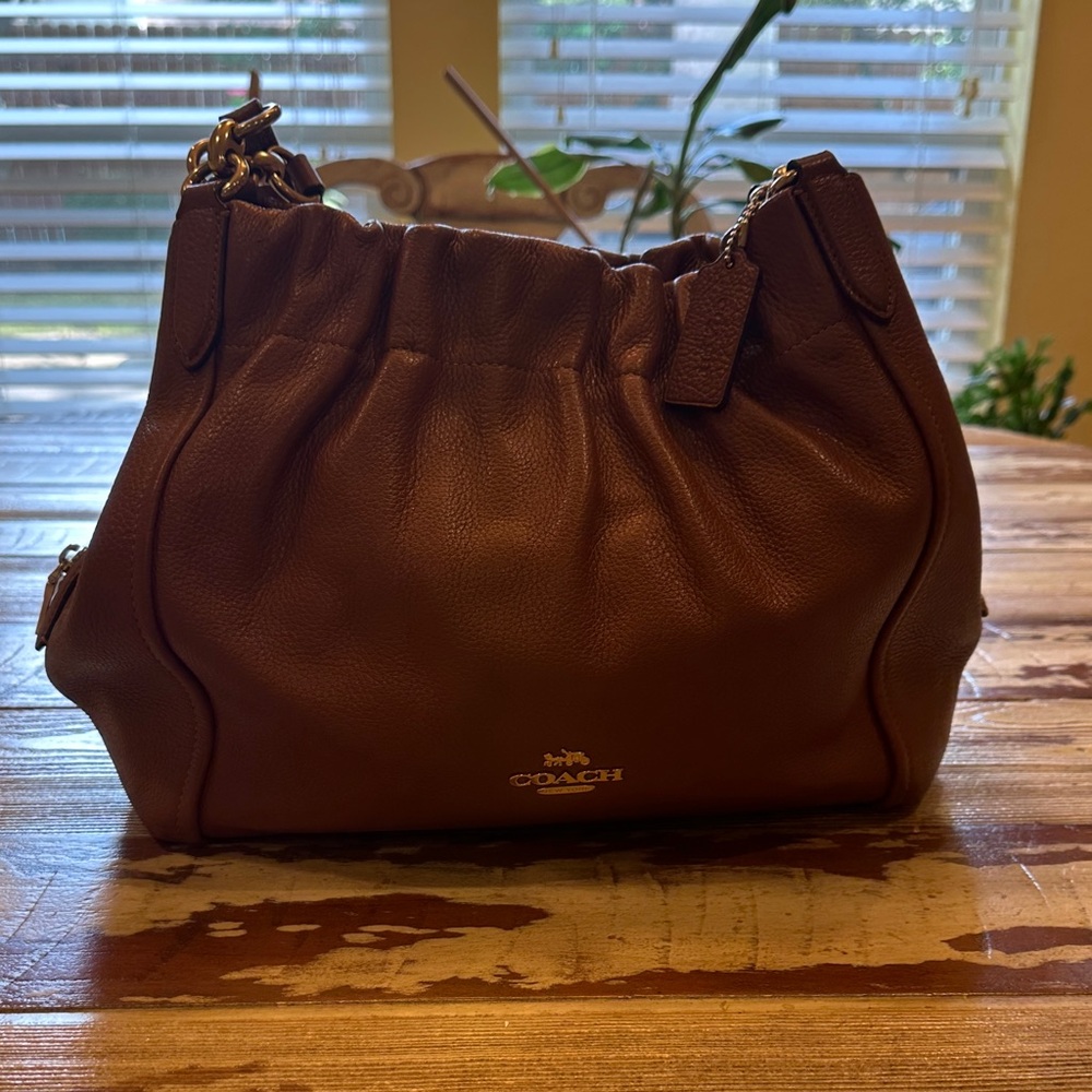 Coach Tan Leather Shoulder Bag